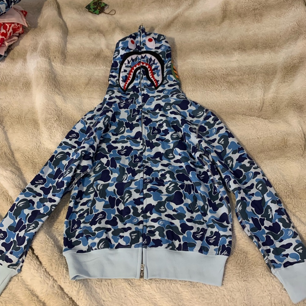 Bape Shark Camo Hoodie Full Zip